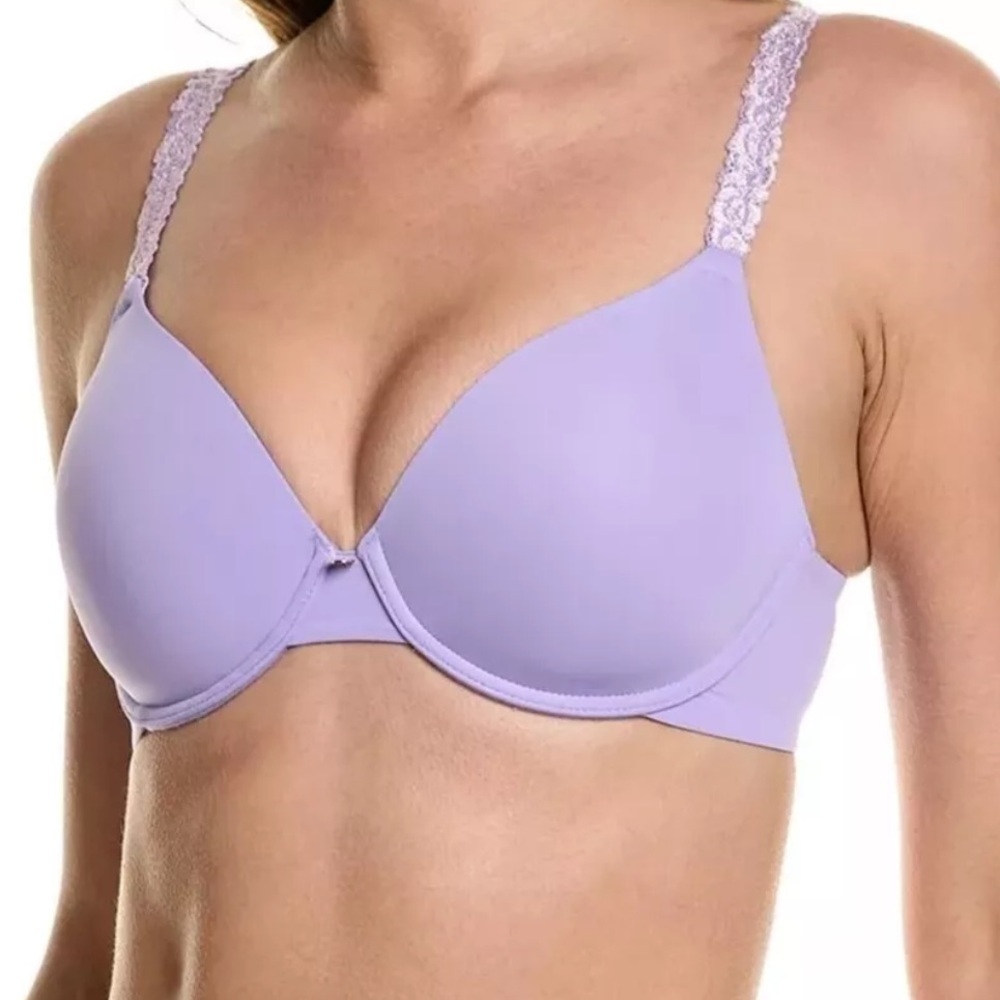 Natori Violet Purple Pure Luxe Custom Coverage Contour Underwire Bra